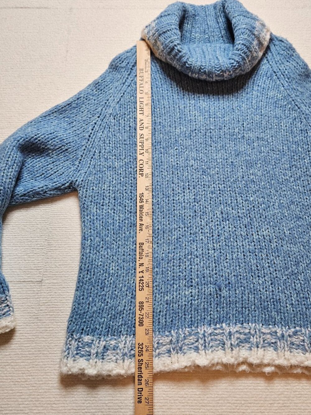 Faded Glory cowl neck wool blend sweater - size Large - Picture 6 of 8